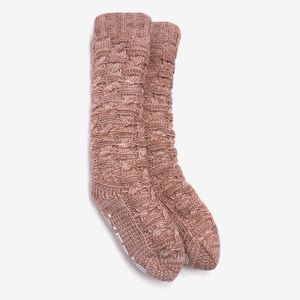 LAST ONE! Muk Luks Long Canyon Rose Lounge Socks